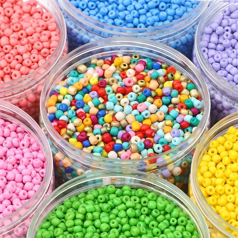 Glass Seed Beads Solid Color Baking Paint Rice Bead Loose - Temu
